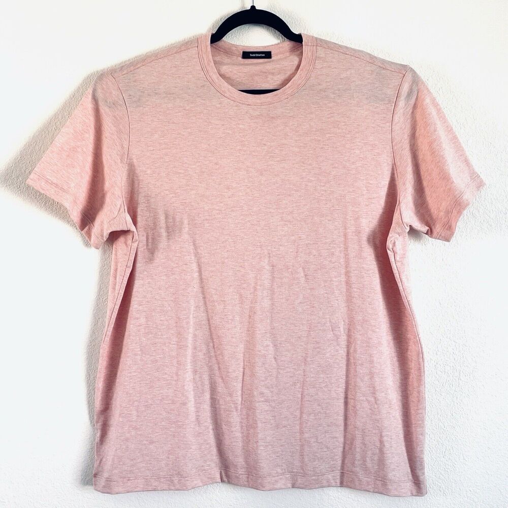 Todd Shelton Men’s Comfort Soft Short Sleeve Crew Neck T Shirt Pink $110